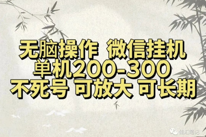 无脑操作微信视频号挂机单机200-300一天，不死号，可放大，工作室实测祝创空间-网创项目资源站-副业项目-创业项目-搞钱项目祝创空间