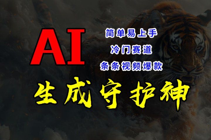 短视频冷门赛道，AI一键生成守护神，条条视频爆款，简单易上手，轻松获取睡后收入祝创空间-网创项目资源站-副业项目-创业项目-搞钱项目祝创空间