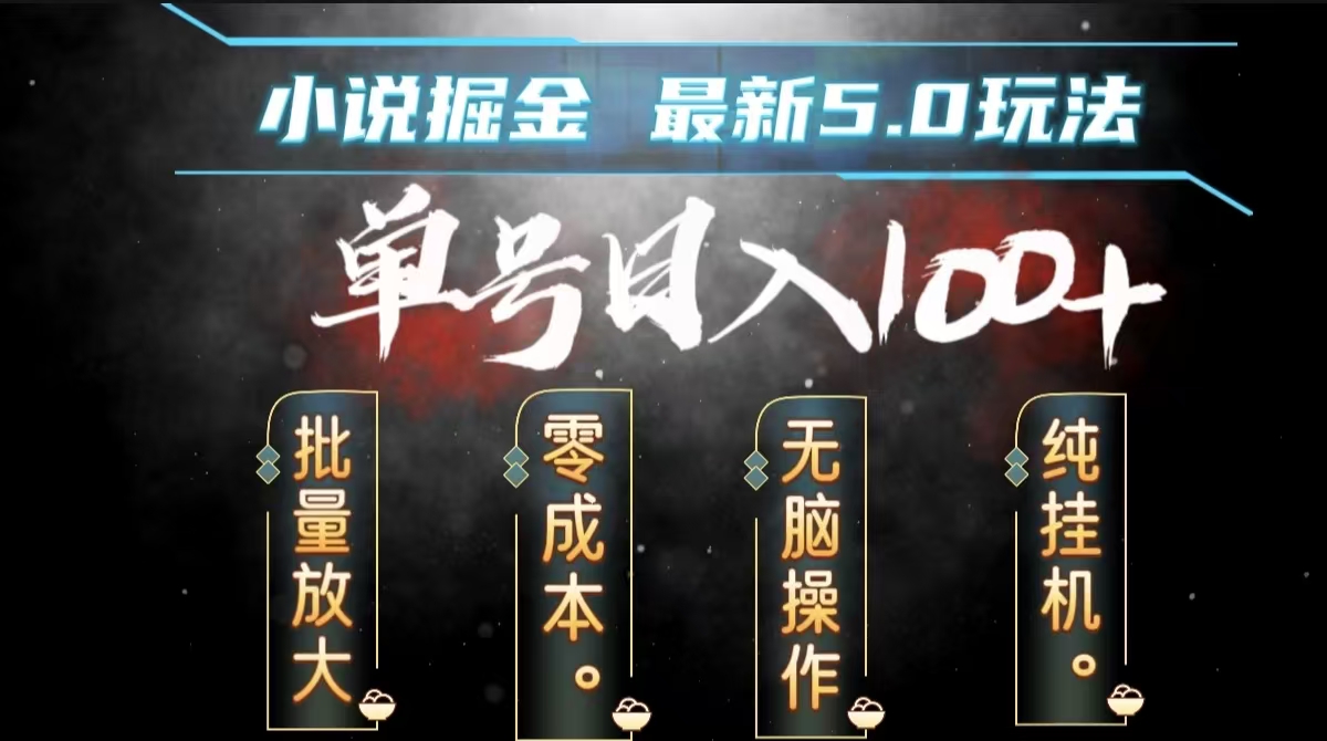图片[1]祝创空间-网创项目资源站-副业项目-创业项目-搞钱项目全自动小说撸金，无脑操作，单号日入100+小白轻松上手祝创空间-网创项目资源站-副业项目-创业项目-搞钱项目祝创空间