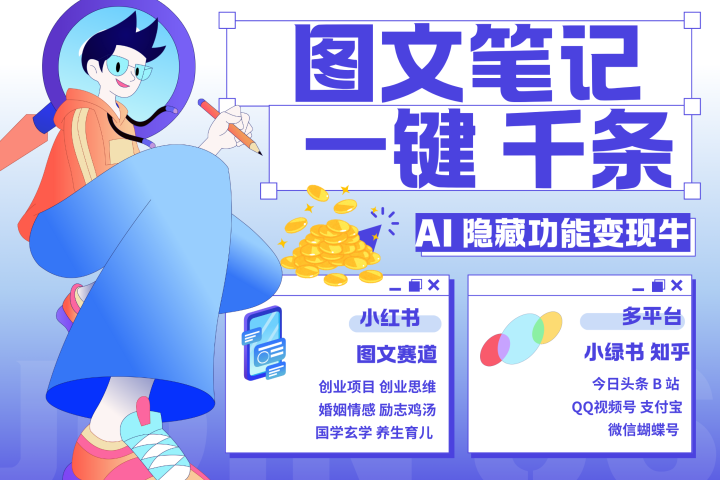 小红书小绿书 秒生图文一键千条 轻松变现3W+祝创空间-网创项目资源站-副业项目-创业项目-搞钱项目祝创空间