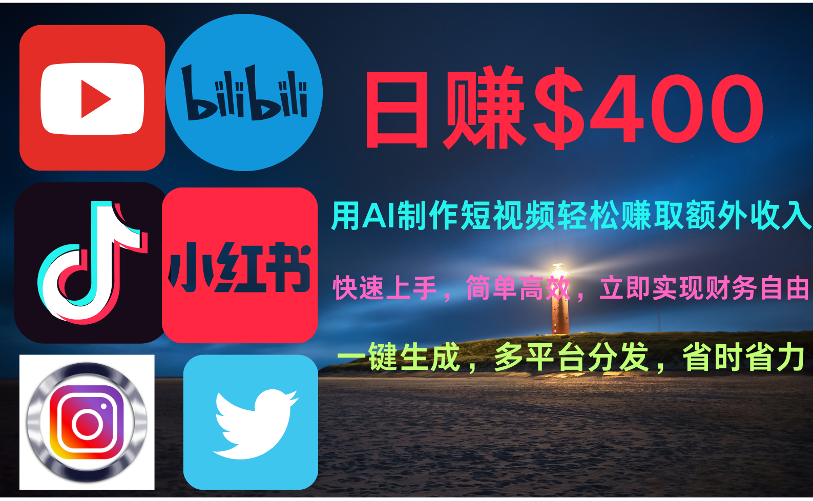 图片[1]祝创空间-网创项目资源站-副业项目-创业项目-搞钱项目玩转全网视频平台，创造视频就能轻松赚取每天400美金祝创空间-网创项目资源站-副业项目-创业项目-搞钱项目祝创空间