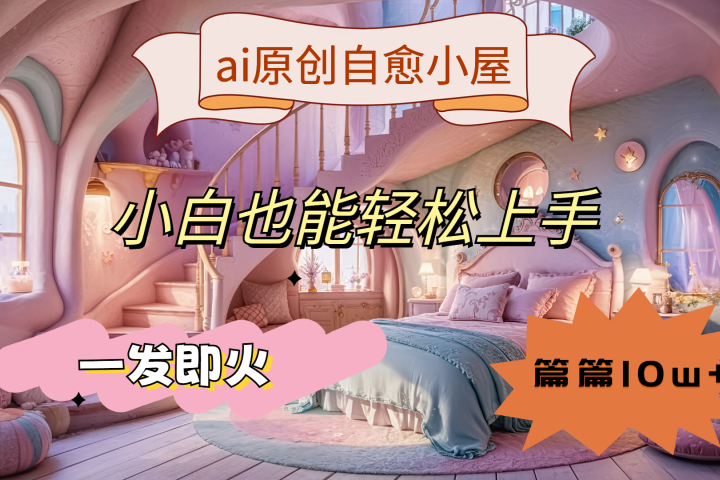 ai原创治愈小屋，小白也能轻松上手，一发即火，篇篇10w+祝创空间-网创项目资源站-副业项目-创业项目-搞钱项目祝创空间