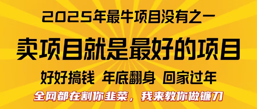 全网都在割你韭菜，我来教你做镰刀。卖项目就是最好的项目，2025年最牛互联网项目祝创空间-网创项目资源站-副业项目-创业项目-搞钱项目祝创空间