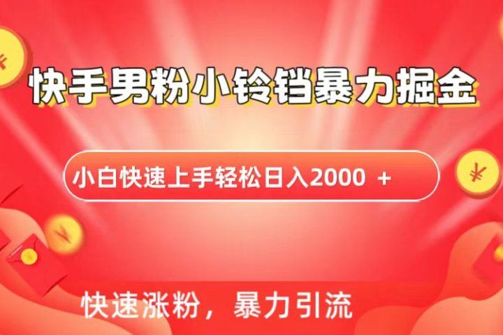 快手小铃铛男粉暴力直播祝创空间-网创项目资源站-副业项目-创业项目-搞钱项目祝创空间