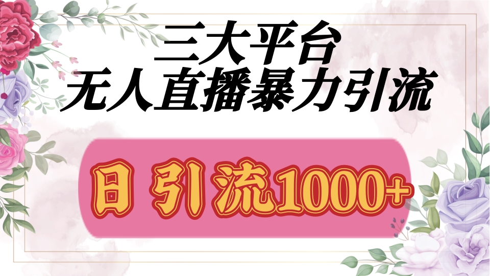 抖音，快手，视频号全平台通用，无人直播引流法，利用图片,模板,整套话术挂机全天支持矩阵操作，无限设备多开，超暴力引流，1000+高质量精准创业粉祝创空间-网创项目资源站-副业项目-创业项目-搞钱项目祝创空间
