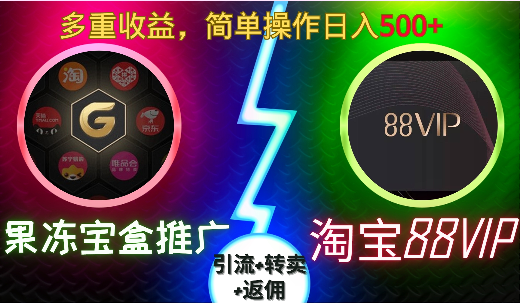 果冻宝盒推广88VIP，引流+转卖+返佣，多重收益，简单操作日入500+祝创空间-网创项目资源站-副业项目-创业项目-搞钱项目祝创空间