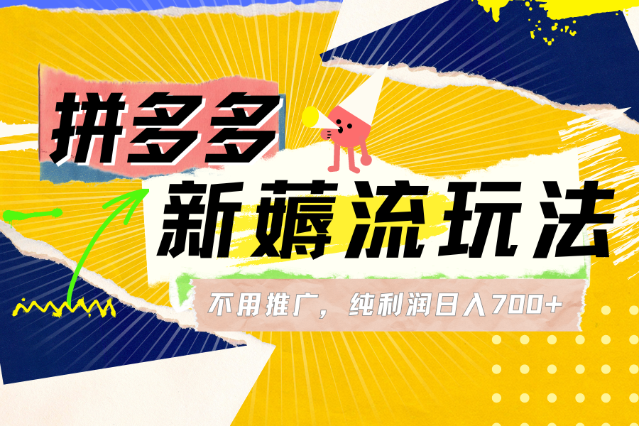 图片[1]祝创空间-网创项目资源站-副业项目-创业项目-搞钱项目拼多多薅流玩法，不用开车推广，小白也可以纯利润日入700+祝创空间-网创项目资源站-副业项目-创业项目-搞钱项目祝创空间