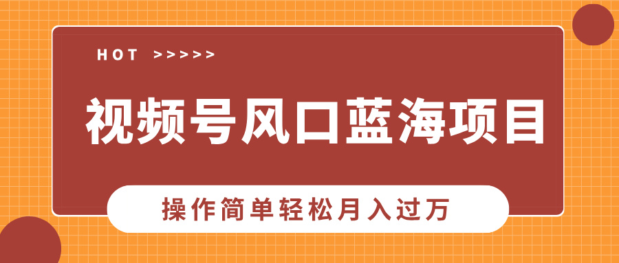 视频号风口蓝海项目,中老年人的流量密码,操作简单轻松月入过万祝创空间-网创项目资源站-副业项目-创业项目-搞钱项目祝创空间