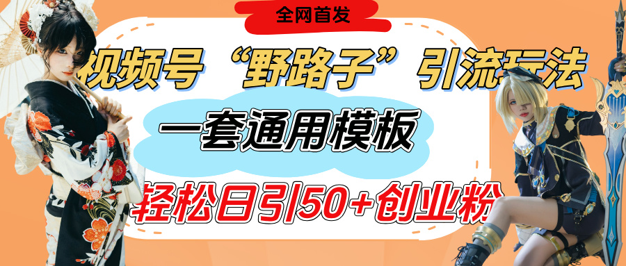 视频号“野路子”玩法，评论区疯狂截流，一套模板单日单号引流50+创业粉祝创空间-网创项目资源站-副业项目-创业项目-搞钱项目祝创空间