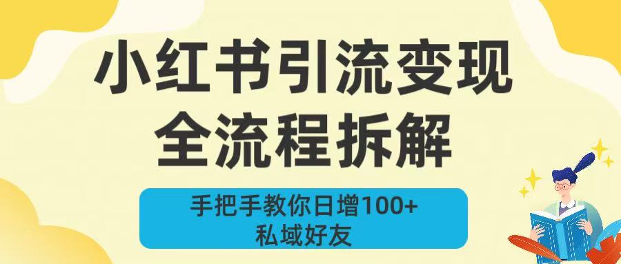 新手必看!小红书引流变现全流程拆解,手把手教你日增100+私域好友祝创空间-网创项目资源站-副业项目-创业项目-搞钱项目祝创空间