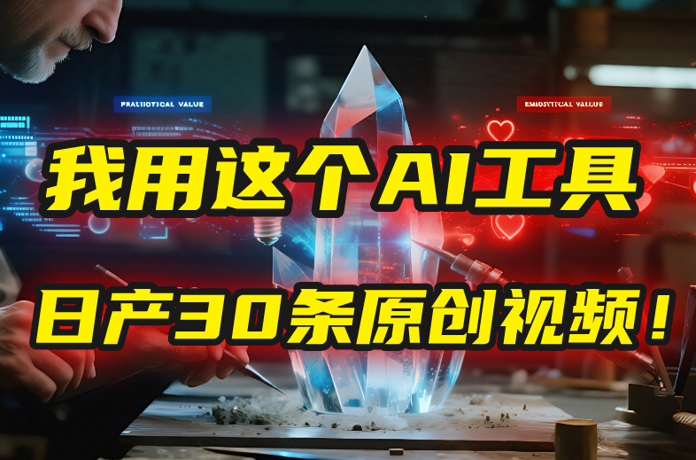 别再真人出镜了!我用这个AI工具,1张照片就能日产30条原创视频!祝创空间-网创项目资源站-副业项目-创业项目-搞钱项目祝创空间