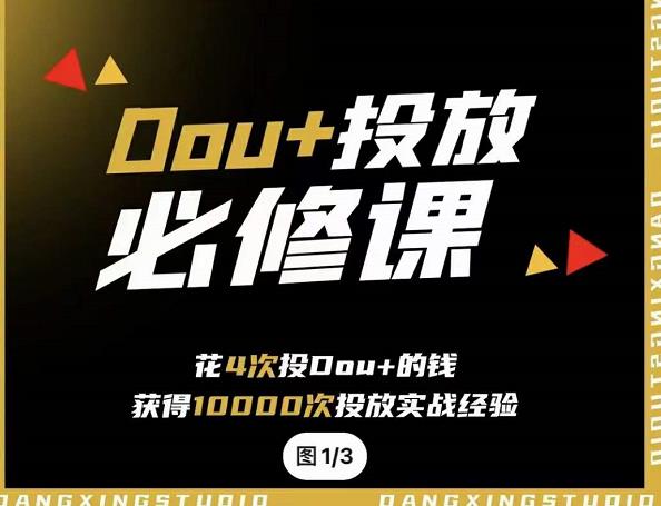 代同学DOU+投放训练营，用付费流量撬动大额自然流量，过得超额变现转化祝创空间-网创项目资源站-副业项目-创业项目-搞钱项目祝创空间