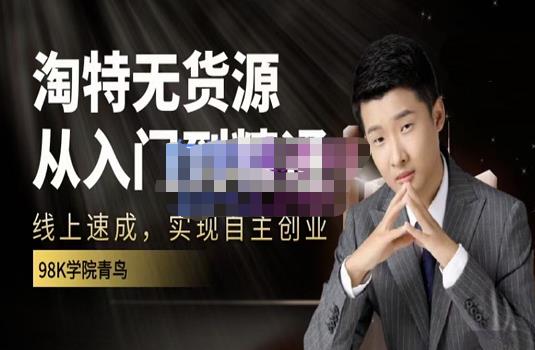 98k学院的淘特无货源线上速成课，从入门到精通，让你最小投入，最高回报祝创空间-网创项目资源站-副业项目-创业项目-搞钱项目祝创空间