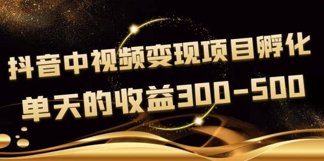黄岛主《抖音中视频变现项目孵化》单天的收益300-500 操作简单粗暴祝创空间-网创项目资源站-副业项目-创业项目-搞钱项目祝创空间
