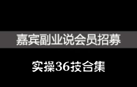 嘉宾副业说实操36技合集，价值1380元祝创空间-网创项目资源站-副业项目-创业项目-搞钱项目祝创空间