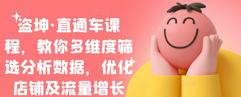 盗坤·直通车课程，教你多维度筛选分析数据，优化店铺及流量增长祝创空间-网创项目资源站-副业项目-创业项目-搞钱项目祝创空间