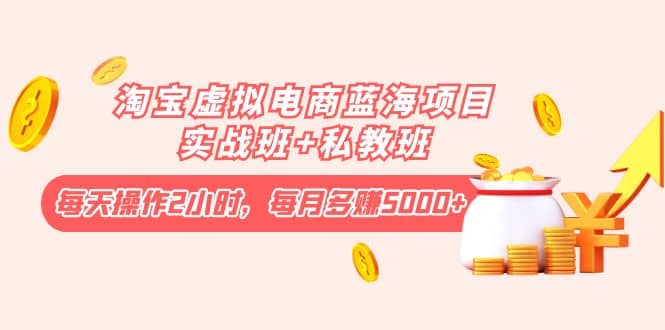 淘宝虚拟电商蓝海项目实战班+私教班祝创空间-网创项目资源站-副业项目-创业项目-搞钱项目祝创空间