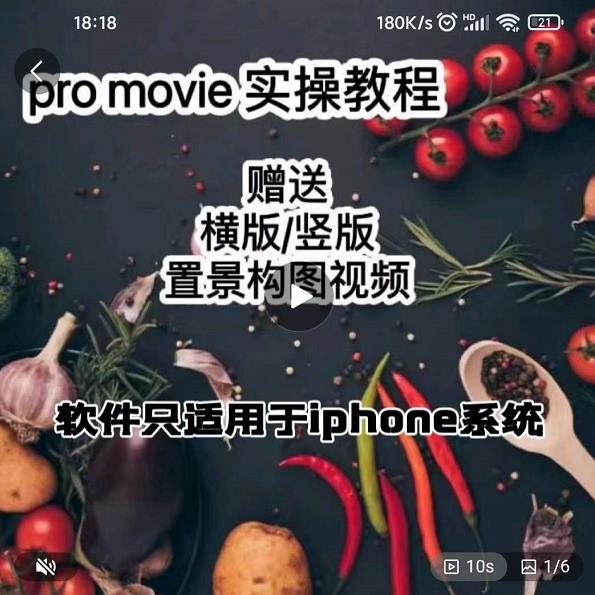 漆十二美食摄影，25​节promovie实操高手课节祝创空间-网创项目资源站-副业项目-创业项目-搞钱项目祝创空间
