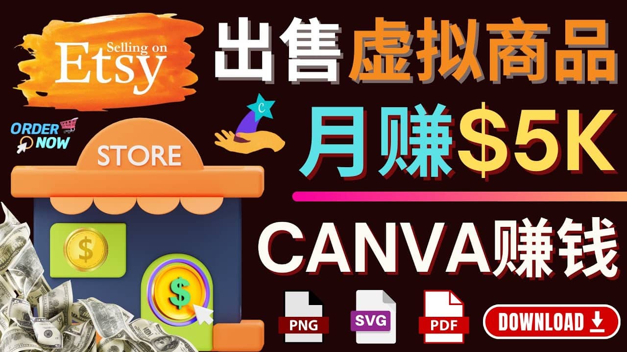 通过Etsy出售Canva模板,操作简单,收益高,月赚5000美元祝创空间-网创项目资源站-副业项目-创业项目-搞钱项目祝创空间