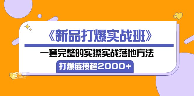 《新品打爆实战班》一套完整的实操实战落地方法，打爆链接超2000+（38节课)祝创空间-网创项目资源站-副业项目-创业项目-搞钱项目祝创空间