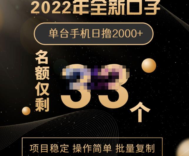 2022年全新口子，手机批量搬砖玩法，一部手机日撸2000+祝创空间-网创项目资源站-副业项目-创业项目-搞钱项目祝创空间