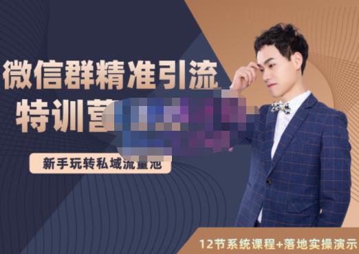 陆明明·微信群精准引流特训营3.0，借助微信群进行引流操作，打造私域流量池祝创空间-网创项目资源站-副业项目-创业项目-搞钱项目祝创空间