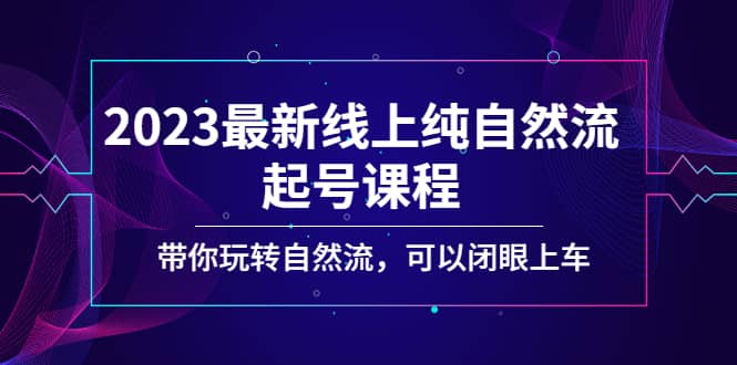2023最新线上纯自然流起号课程,带你玩转自然流,可以闭眼上车祝创空间-网创项目资源站-副业项目-创业项目-搞钱项目祝创空间
