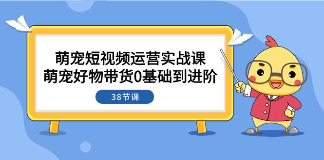 萌宠·短视频运营实战课:萌宠好物带货0基础到进阶(38节课)祝创空间-网创项目资源站-副业项目-创业项目-搞钱项目祝创空间