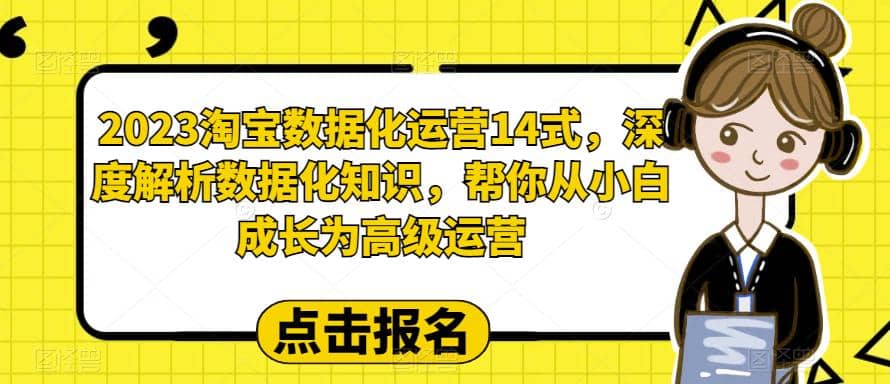 2023淘宝数据化-运营 14式，深度解析数据化知识，帮你从小白成长为高级运营祝创空间-网创项目资源站-副业项目-创业项目-搞钱项目祝创空间