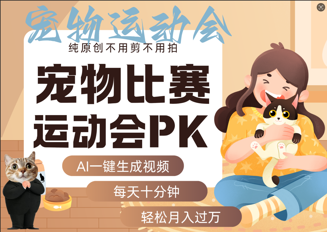 AI萌宠运动员跳水 射击  篮球  足球比赛   每天十分钟 附详细提示词文案库  代替做素材 卖提示词 卖虚拟资料  卖宠物产品 做宠物私人定制产品  带徒弟 带陪跑 卖课  创作者分成 月入5W+祝创空间-网创项目资源站-副业项目-创业项目-搞钱项目祝创空间