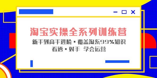 淘宝实操全系列训练营 新手到高手进阶·覆盖·99%知识 看透·对手 学会运营祝创空间-网创项目资源站-副业项目-创业项目-搞钱项目祝创空间