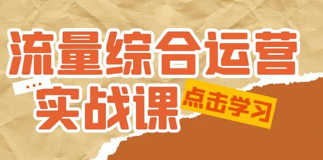 流量综合·运营实战课：短视频、本地生活、个人IP知识付费、直播带货运营祝创空间-网创项目资源站-副业项目-创业项目-搞钱项目祝创空间
