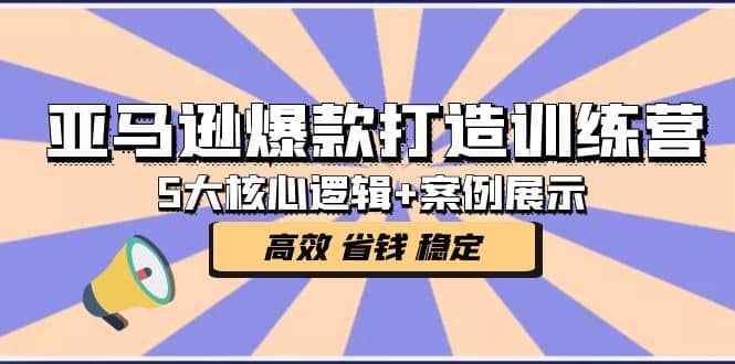 亚马逊爆款打造训练营：5大核心逻辑+案例展示 打造爆款链接 高效 省钱 稳定祝创空间-网创项目资源站-副业项目-创业项目-搞钱项目祝创空间