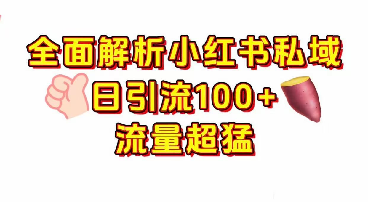 小红书私域引流 每天加100+祝创空间-网创项目资源站-副业项目-创业项目-搞钱项目祝创空间