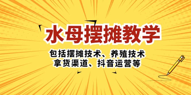 水母·摆摊教学,包括摆摊技术、养殖技术、拿货渠道、抖音运营等祝创空间-网创项目资源站-副业项目-创业项目-搞钱项目祝创空间