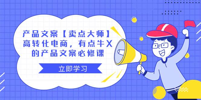 产品文案【卖点大师】高转化电商，有点牛X的 产品文案必修课祝创空间-网创项目资源站-副业项目-创业项目-搞钱项目祝创空间