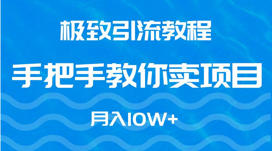 极致引流教程，手把手教你卖项目，月入10W+祝创空间-网创项目资源站-副业项目-创业项目-搞钱项目祝创空间
