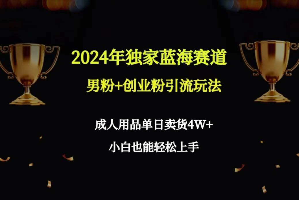 2024年独家蓝海赛道男粉+创业粉引流玩法，成人用品单日卖货4W+保姆教程祝创空间-网创项目资源站-副业项目-创业项目-搞钱项目祝创空间