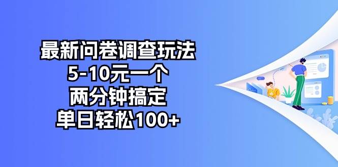 最新问卷调查玩法，5-10元一个，两分钟搞定，单日轻松100+祝创空间-网创项目资源站-副业项目-创业项目-搞钱项目祝创空间