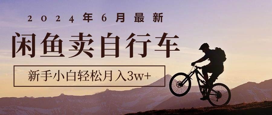 2024年6月最新闲鱼卖自行车,新手小白轻松月入3w+项目祝创空间-网创项目资源站-副业项目-创业项目-搞钱项目祝创空间