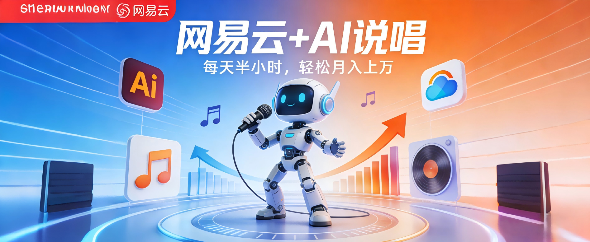 网易云+AI说唱,每天半小时,轻松月入上万祝创空间-网创项目资源站-副业项目-创业项目-搞钱项目祝创空间