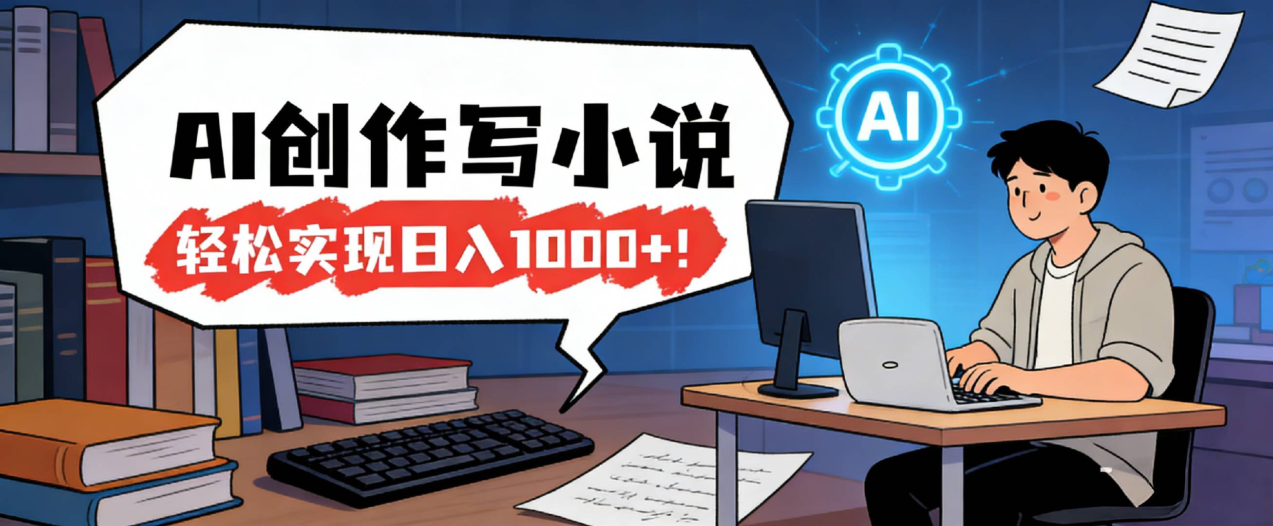 26年最新风口项目,AI工具创作写小说,轻松实现日入1000+祝创空间-网创项目资源站-副业项目-创业项目-搞钱项目祝创空间