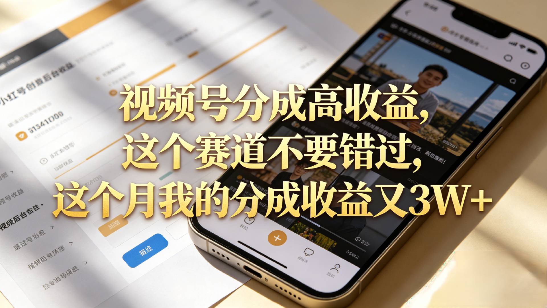 想要【视频号分成高收益】,这个赛道不要错过,这个月我的分成收益又3W+祝创空间-网创项目资源站-副业项目-创业项目-搞钱项目祝创空间
