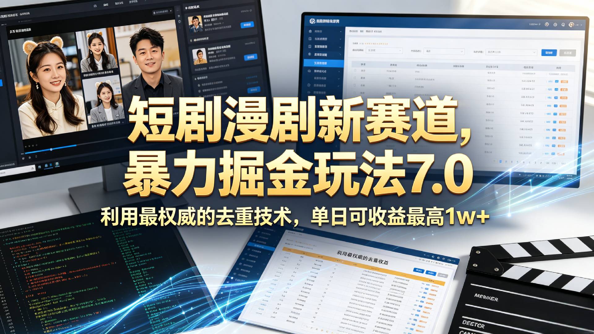 短剧漫剧新赛道,暴力掘金玩法7.0,利用最权威的去重技术,单日可收益最高1w+ 短剧漫剧新赛道,暴力掘金玩法7.0,利用最权威的去重技术,单日可收益最高1w+