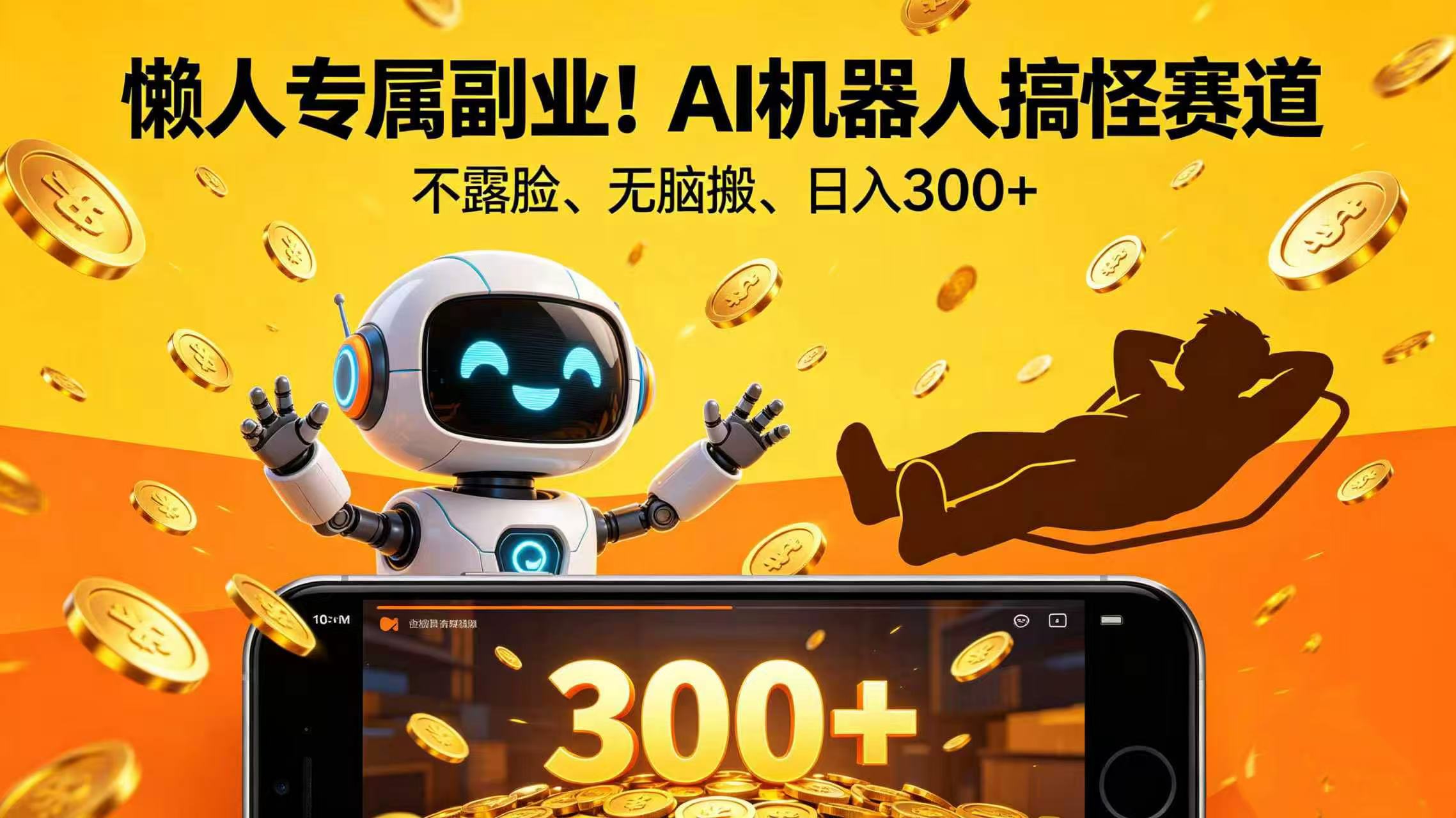 懒人专属副业！AI 机器人搞怪赛道，不露脸、无脑搬、日入 300+