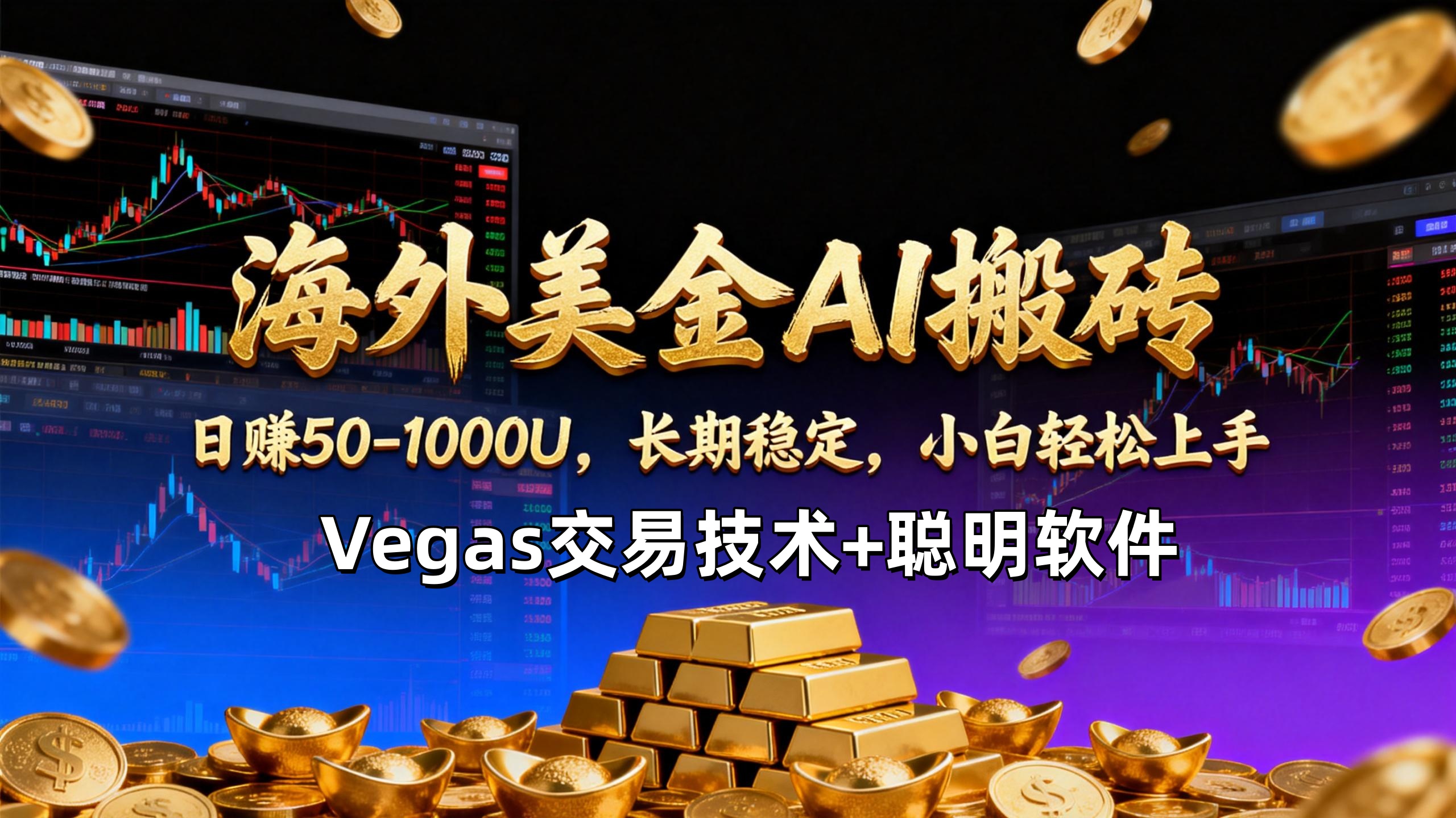 【海外美金AI搬砖】Vegas交易技术+聪明软件,日赚50-1000U,长期稳定,小白轻松上手。 【海外美金AI搬砖】Vegas交易技术+聪明软件,日赚50-1000U,长期稳定,小白轻松上手。
