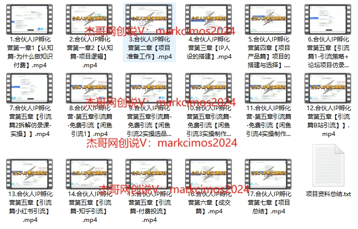 IP合伙人最新精品课程，知识付费全流程+最强引流术+小白避坑指南