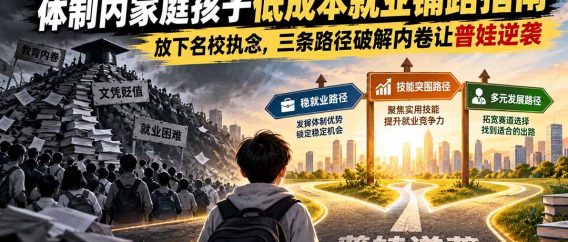 (21231期)付费文章:体制内家庭孩子低成本就业铺路指南,放下名校执念,三条路径破解内卷让普娃逆袭