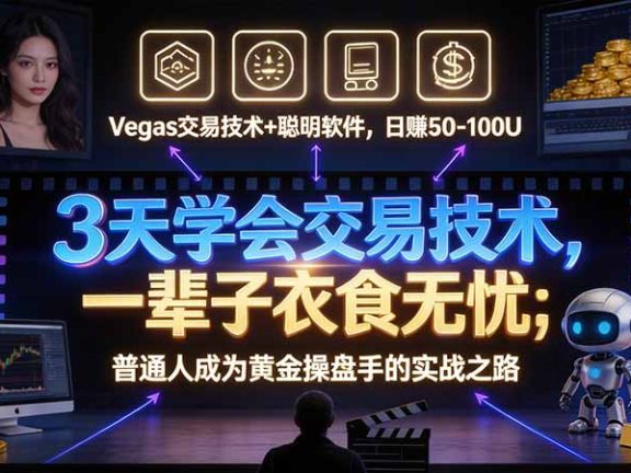 （21214期）3 天学会 顺势而为交易系统，趋势看得懂、下单有依据：软件自动帮你盯盘，新手也能稳定复利