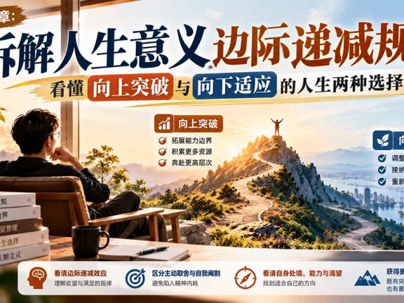 （21233期）付费文章：拆解人生意义边际递减规律，看懂向上突破与向下适应的人生两种选择